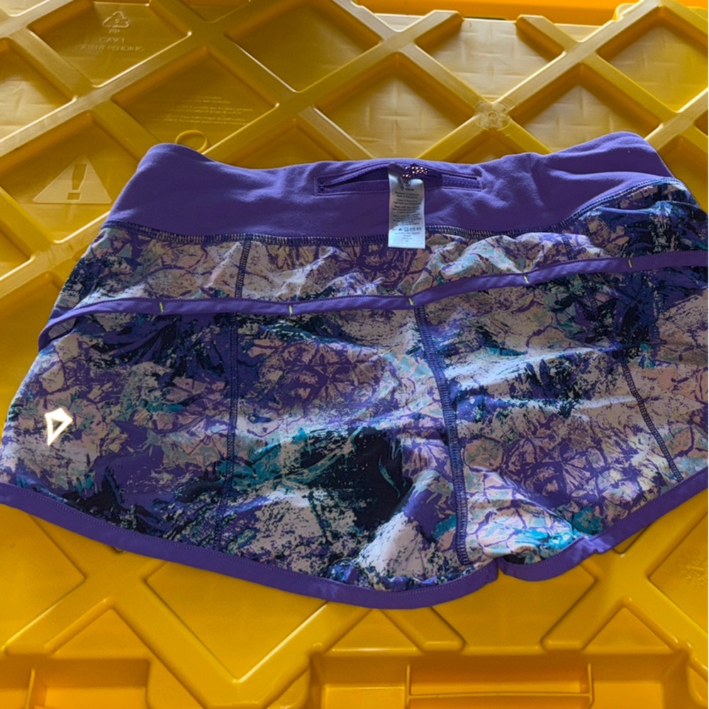 Purple and Multicolor Athletic Shorts